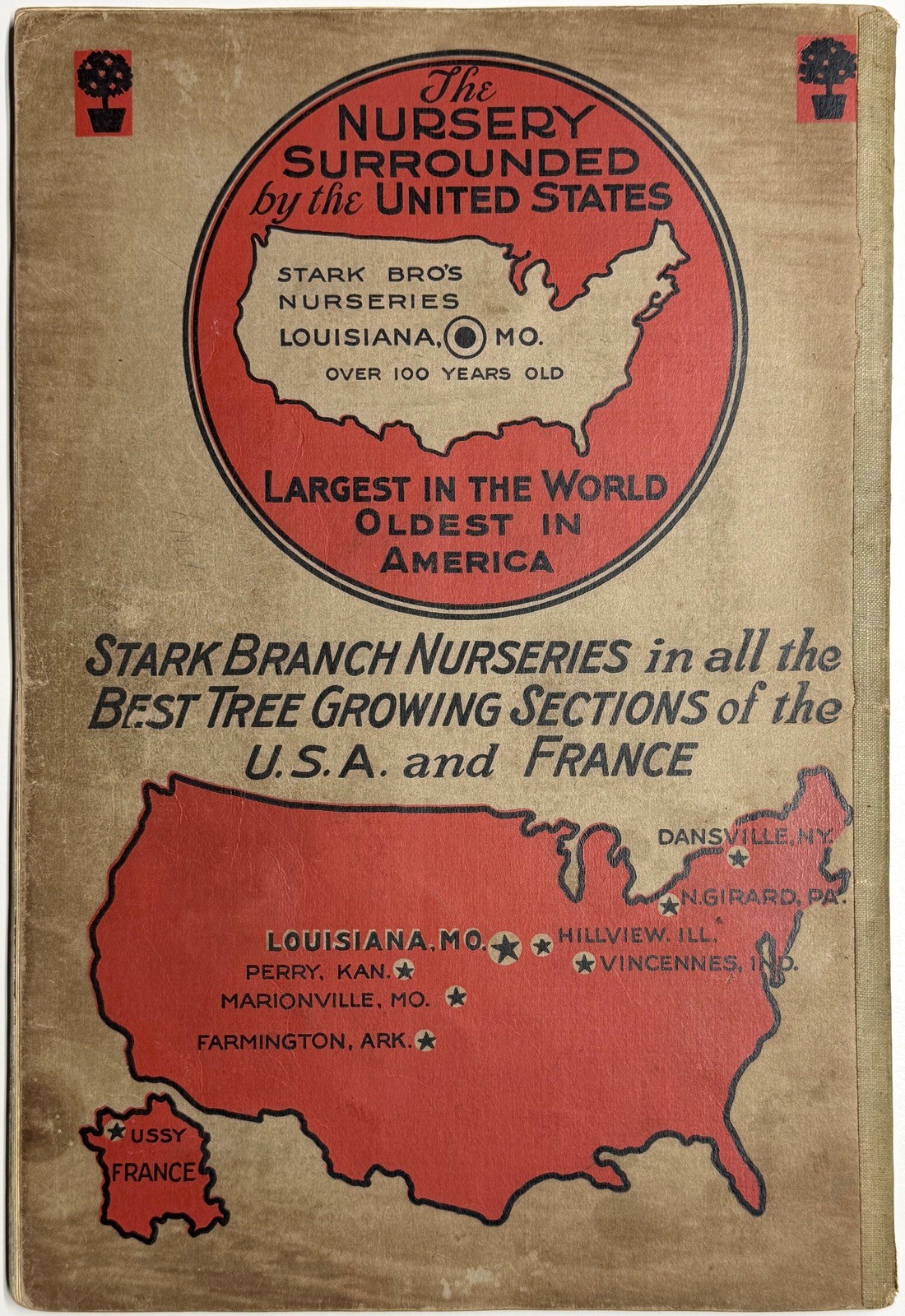 1922 STARK BROS 20TH CENTURY FRUITS NURSERY CATALOG GOLDEN DELICIOUS APPLE PEACH