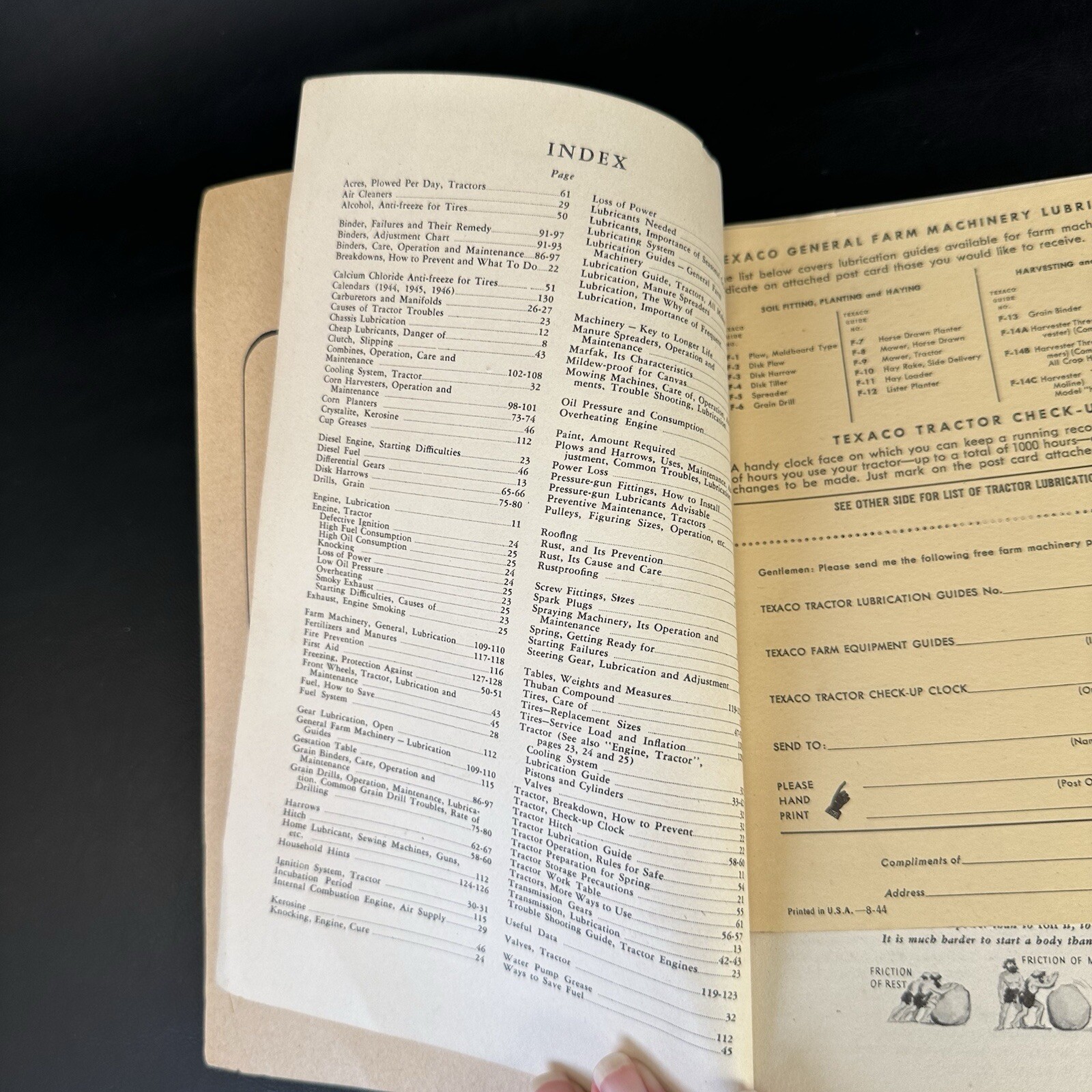 1943 TEXACO HARVEST GOLD FARM MANUAL