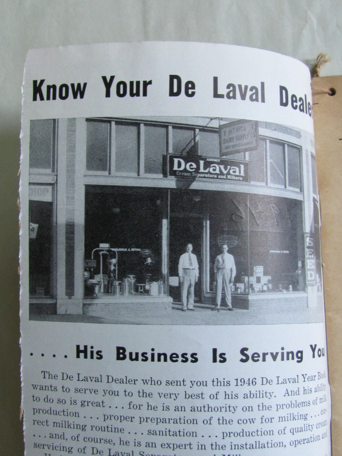 1946 DE LAVAL DAIRY FARM YEARBOOK THEDE IMPLEMENT JOHN DEERE DEALER ALEDO IL