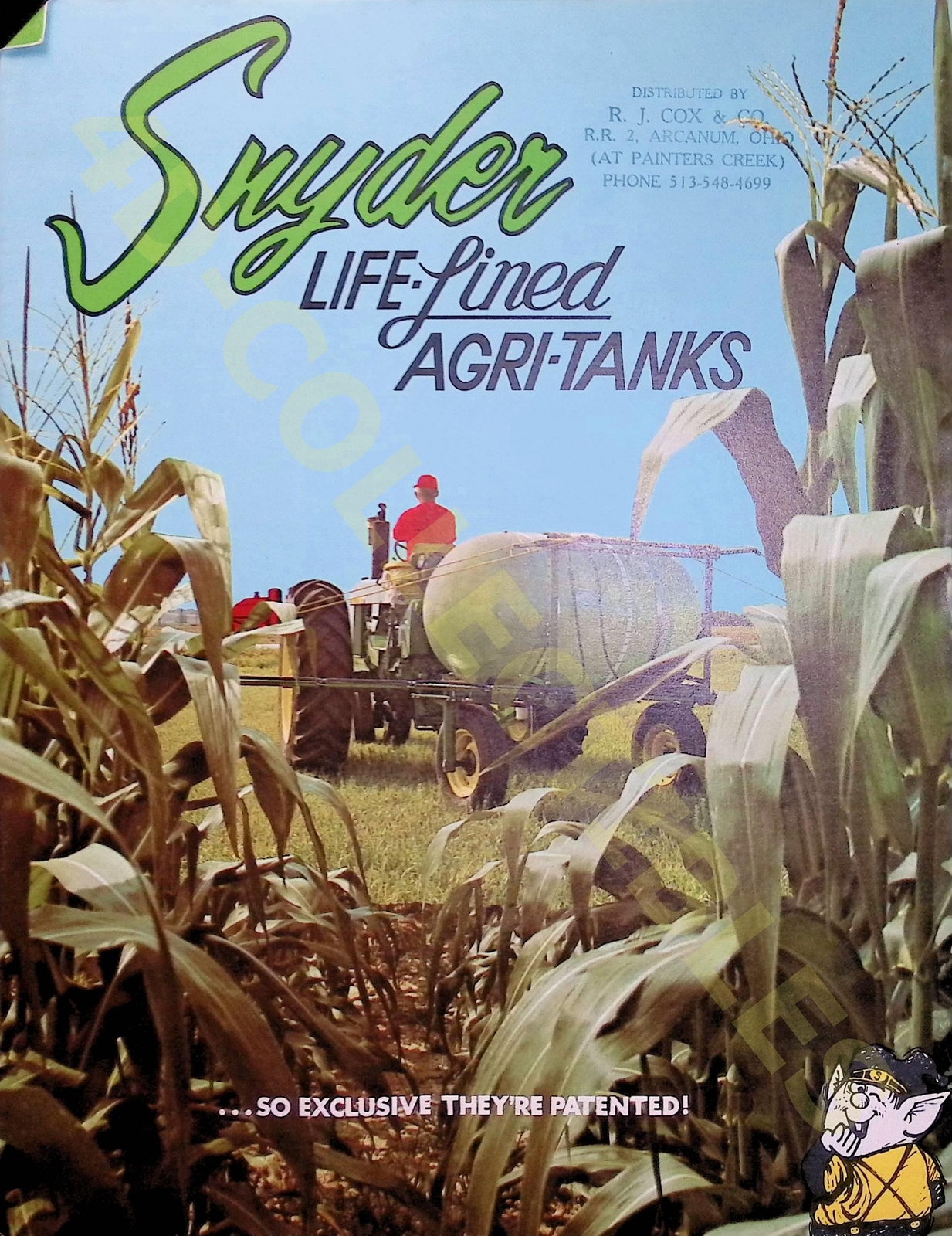 Vintage Farm Brochure Snyder Life-Lined Agri-Tanks 1960s