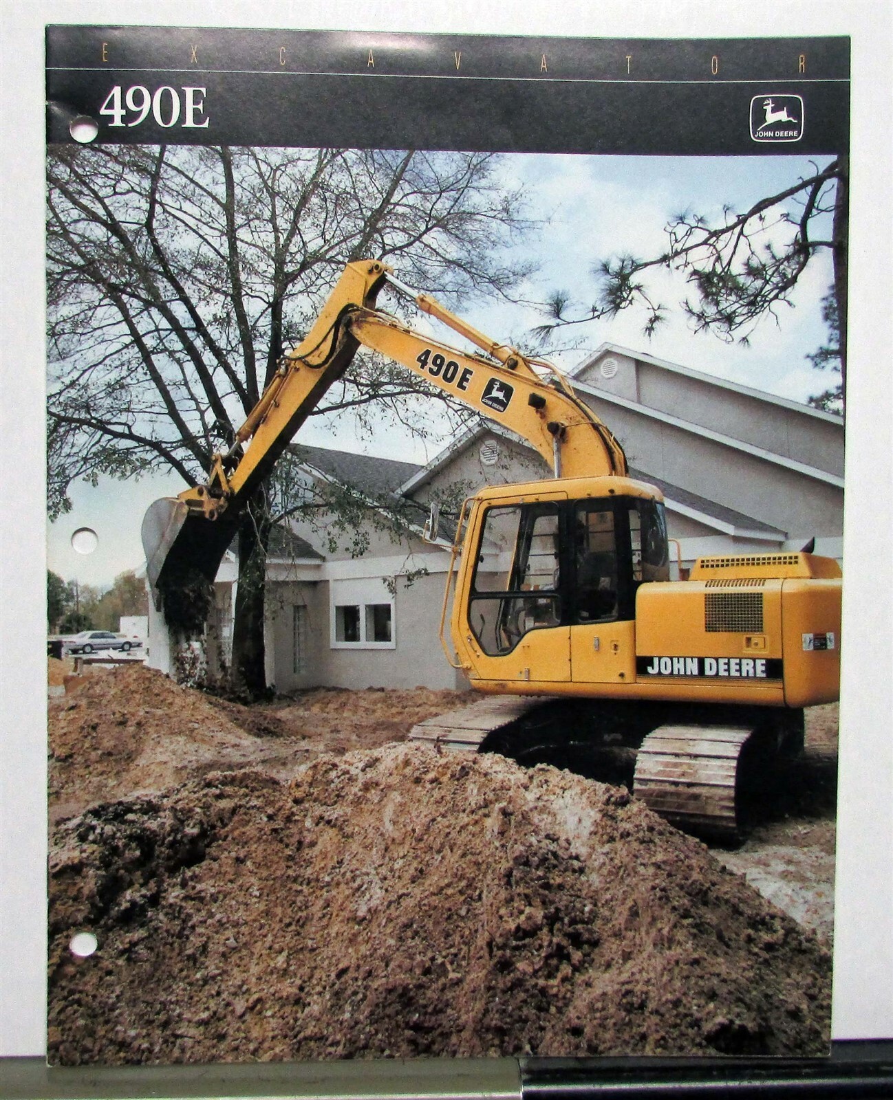 1995 John Deere 490E Excavator Specifications Construction Sales Brochure