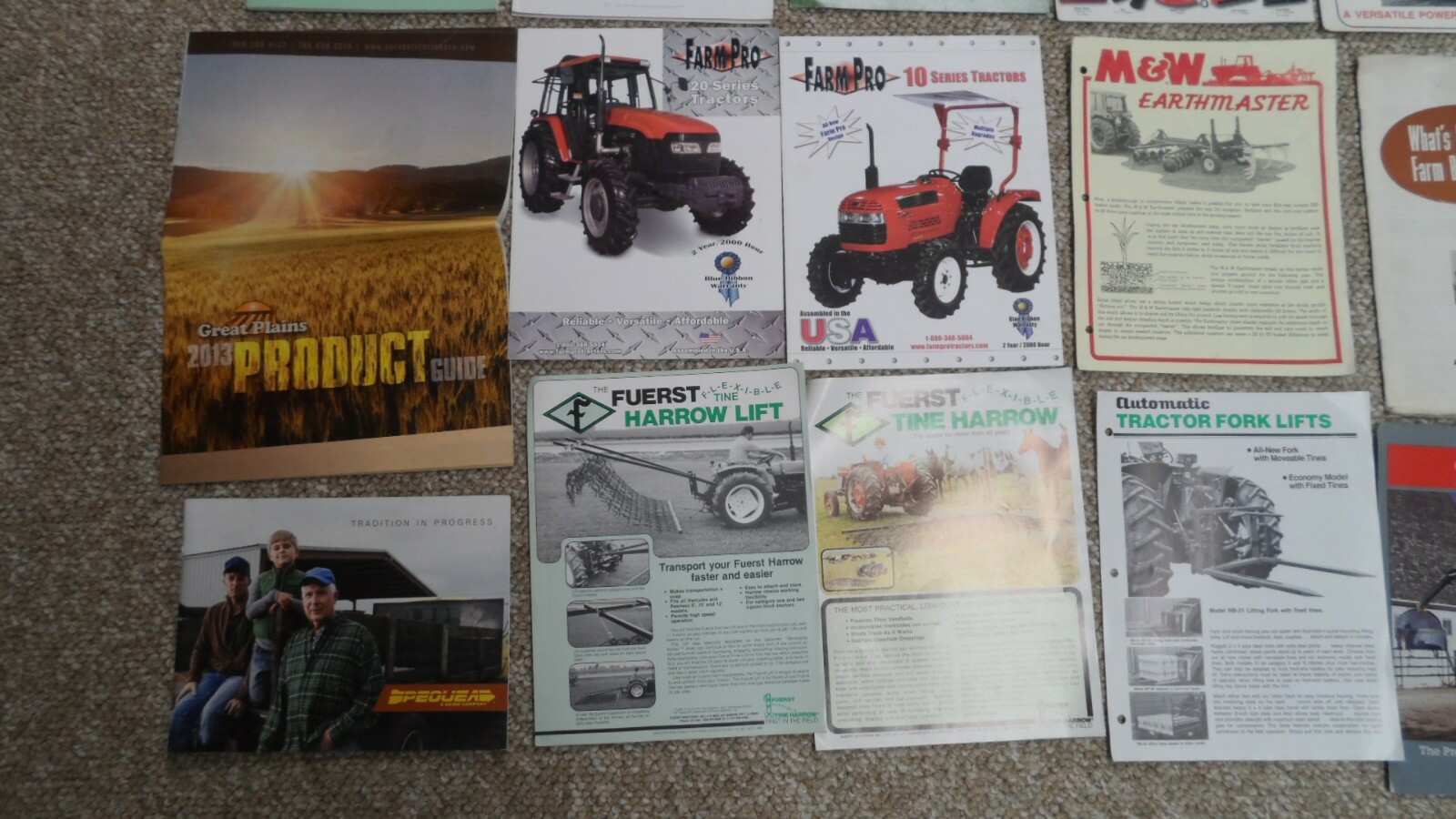 23 Dealer Brochures for Tractors, Farm Equipment & Tools. 1960s – Present