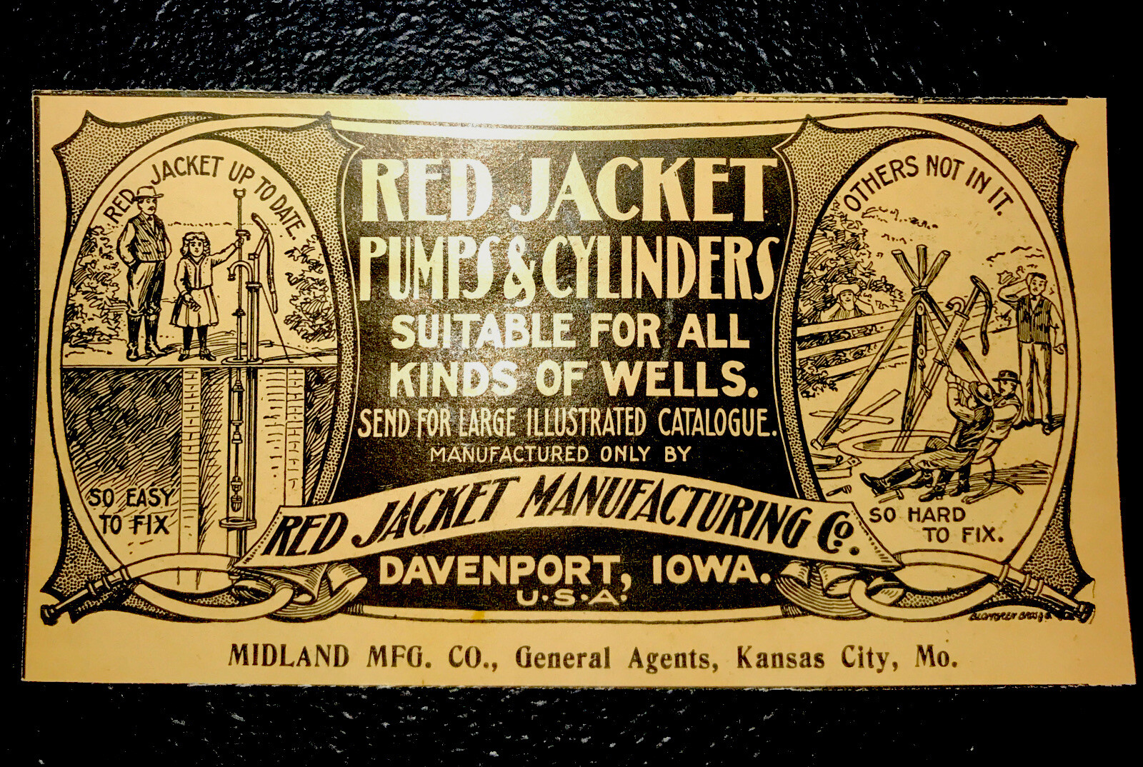 1903 Red Jacket Water Pumps Farm Advertising – Davenport – Iowa