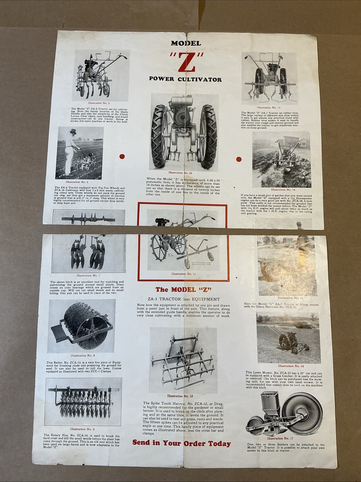 Vintage 1940s Power Model Z Brochure Price Lists And Letter INV-P1026