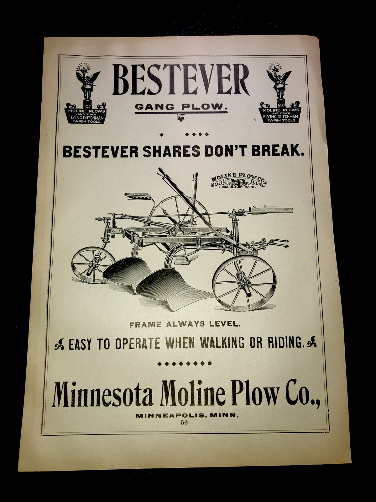 1908 Minnesota Moline Plow Co. Farm Implement Advertising – Minneapolis
