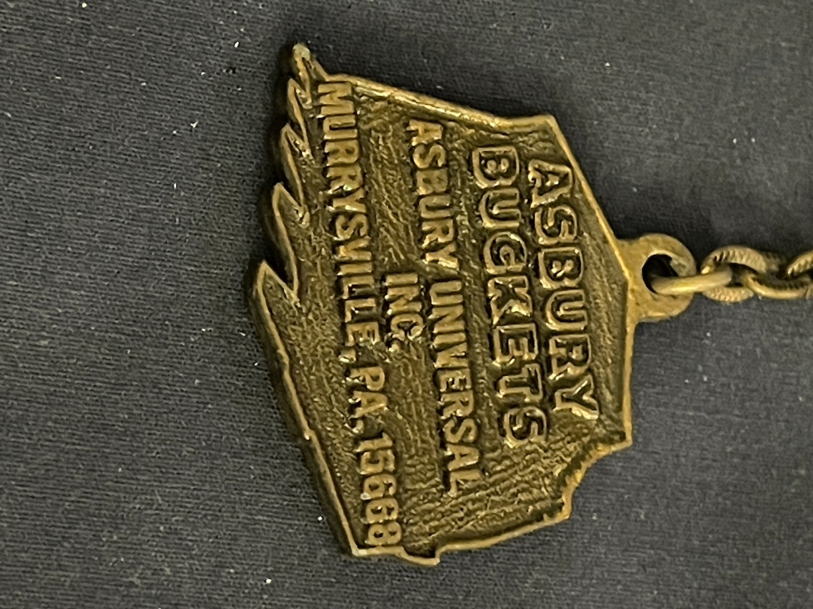 Asbury Buckets Key Ring Heavy Equipment Construction Keyring Key Chain