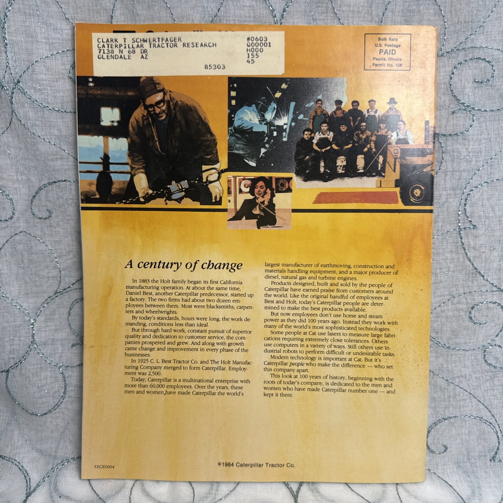 Caterpillar CAT World Special Historical Edition Printed 1984 Brochure FCCA25