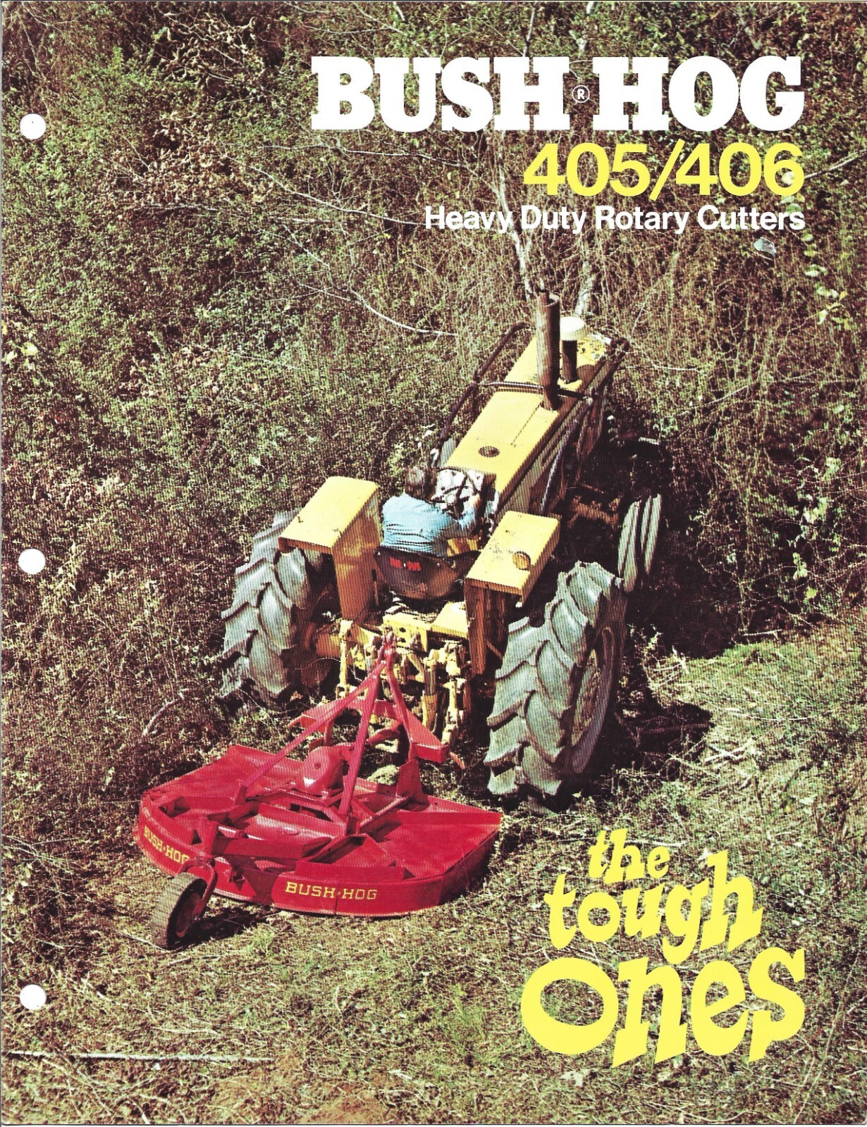 Bush Hog Model 405 & 406 Heavy Duty Rotary Cutter Showroom Sales Brochure