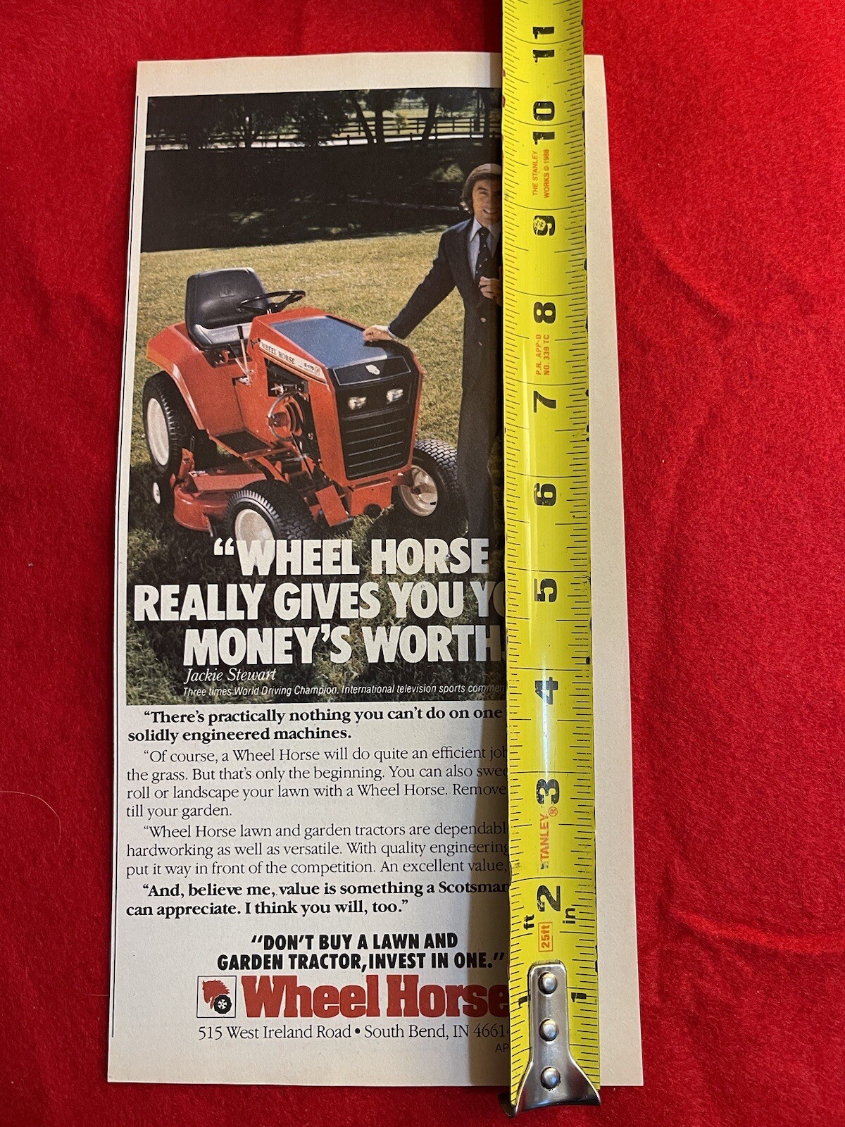 Vintage 1981 Wheel Horse Tractor Print Ad Lawn Garden Mowing Ad Only