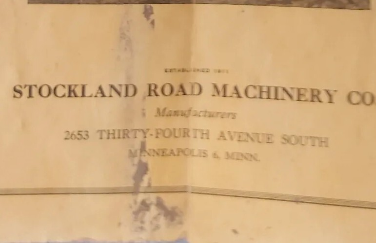 RARE VTG « STOCKLAND HYDRO-SCOOP FOR FORD TRACTORS » REPAIR LIST (MINNEAPOLIS, MN)
