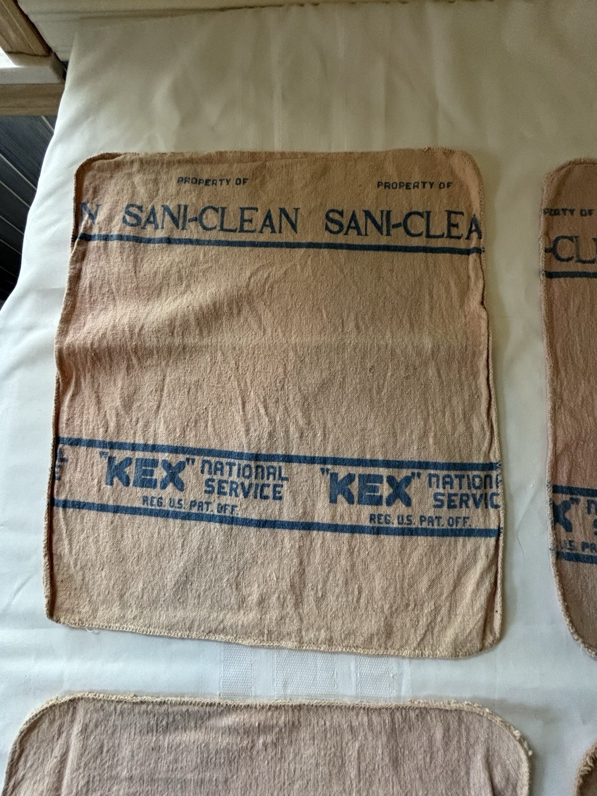 Lot 4 Vtg SHOP RAGS KEX National Service SANI CLEAN Cleaning Towel CAR MECHANIC