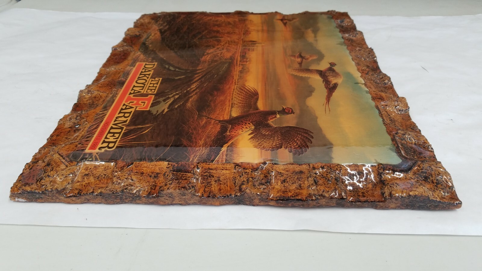 The Dakota Farmer ~Terry Redlin Pheasant Farm Scene Decoupage Paper Print ~1980