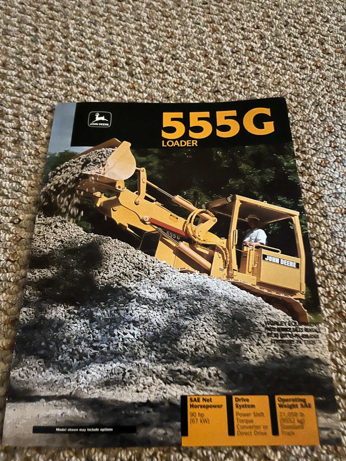 John Deere Earth 555G Crawler Loader For 1994 Brochure DCPA17