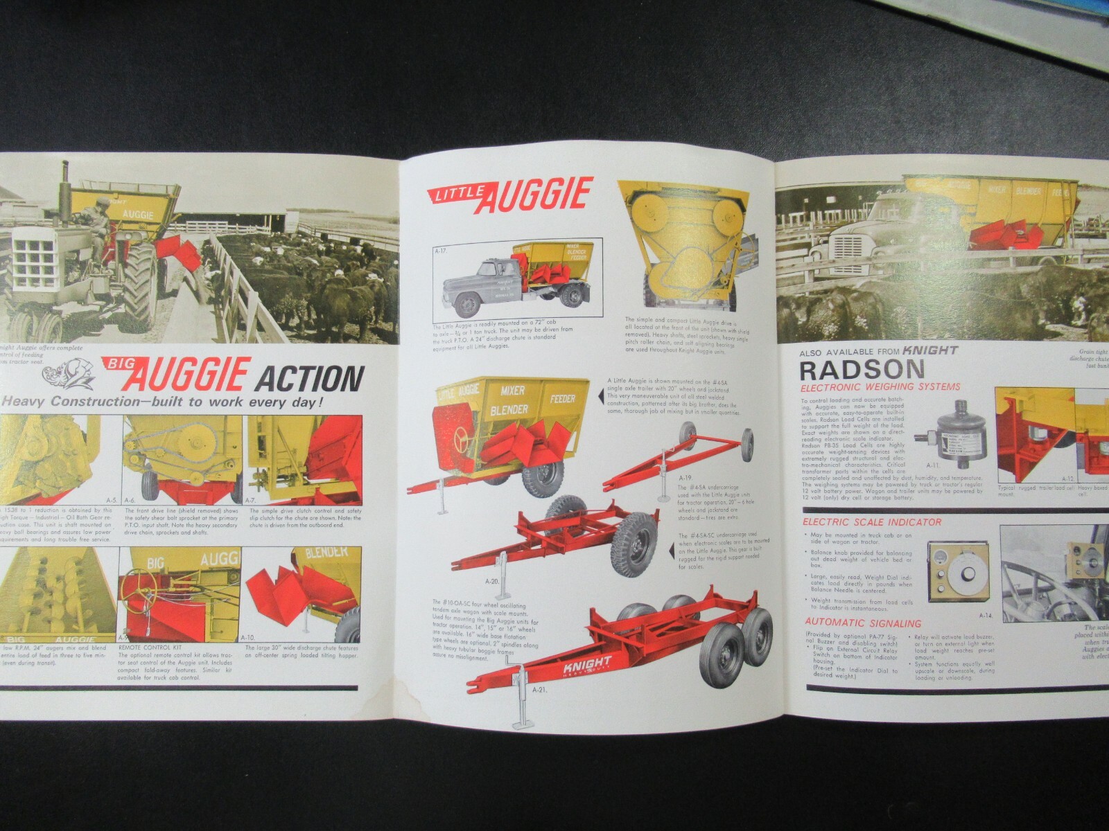 Vintage 60s Knight Auggie Mixer Feeder Farm Equipment Advertising Brochure