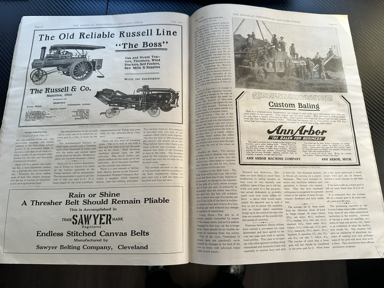 The American Thresherman and Farm Power MAGAZINE 1916 Madison, WIS Vol 19 No 3