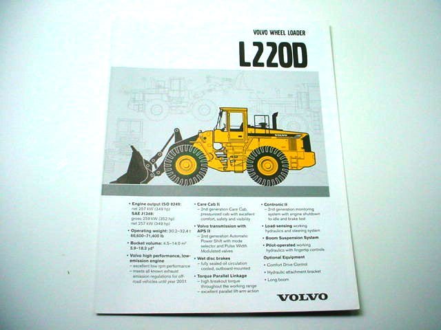 Volvo BM L220D Wheel Loader Brochure