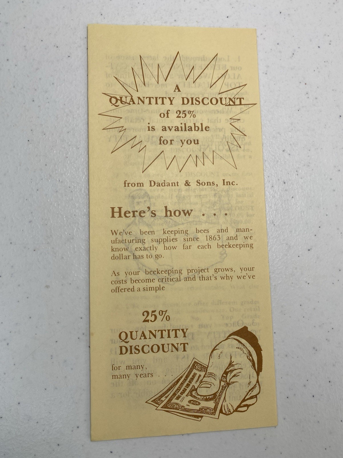 Dadant Beekeepers 1983 Catalog Envelope Order Form