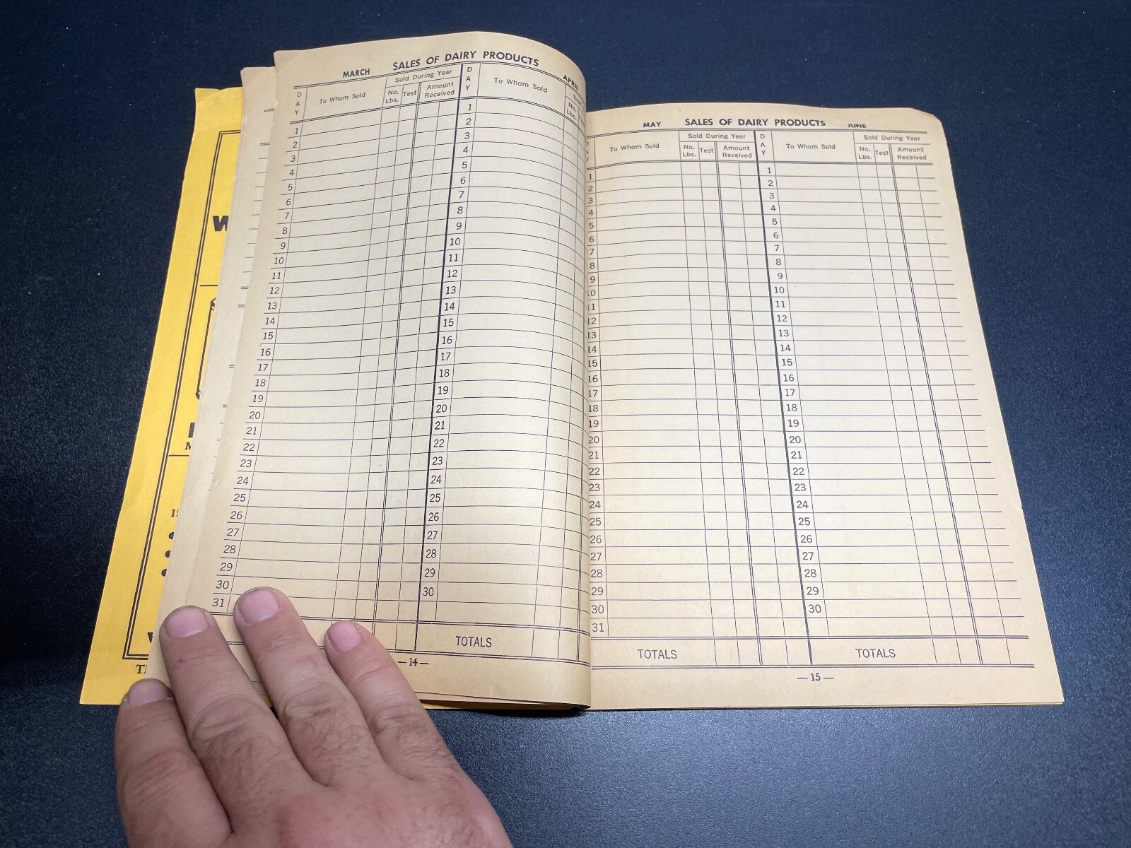 Licking County Ohio Farm Account Book & Income Tax Record 1954 Booklet Unused