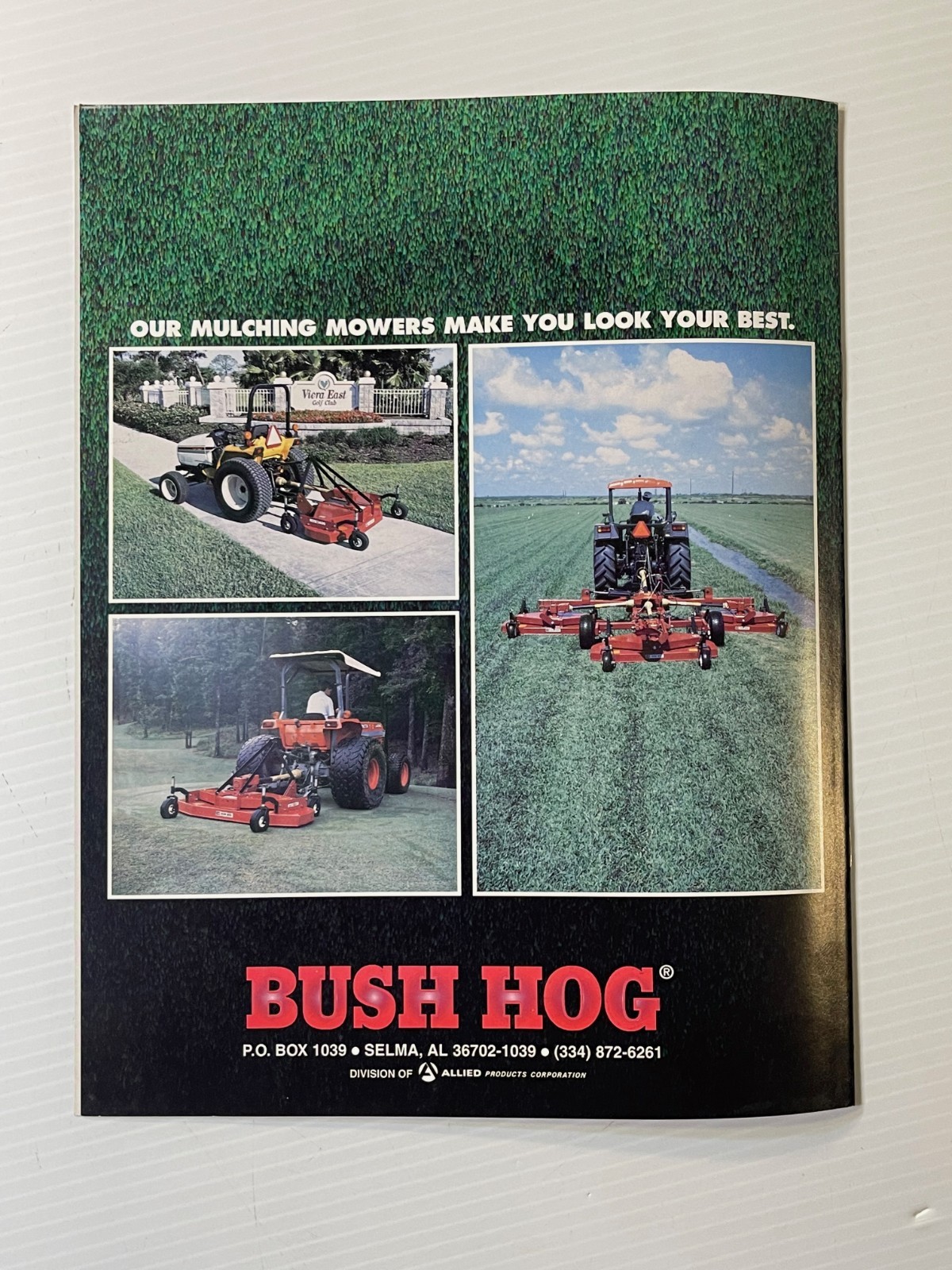 Vintage Original Bush Hog Mulching Mowers – Dealer Sales Brochure *1990s*