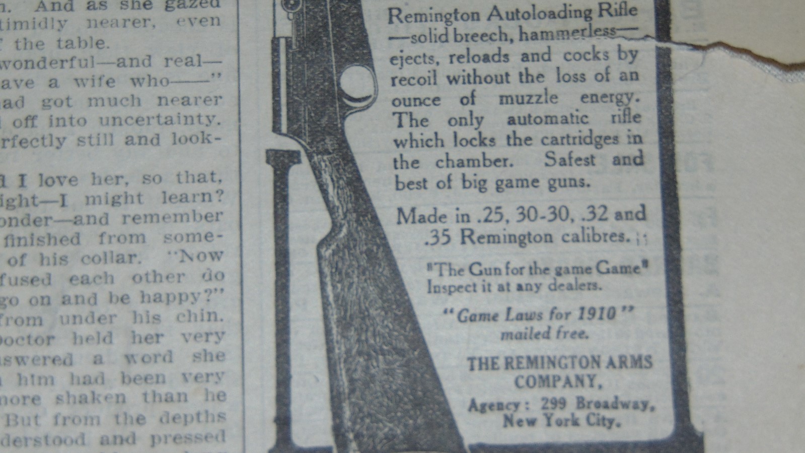 1911 REMINGTON AUTOLOADING RIFLE AND AVERY PLANTER AND OTHER ADVERTISING