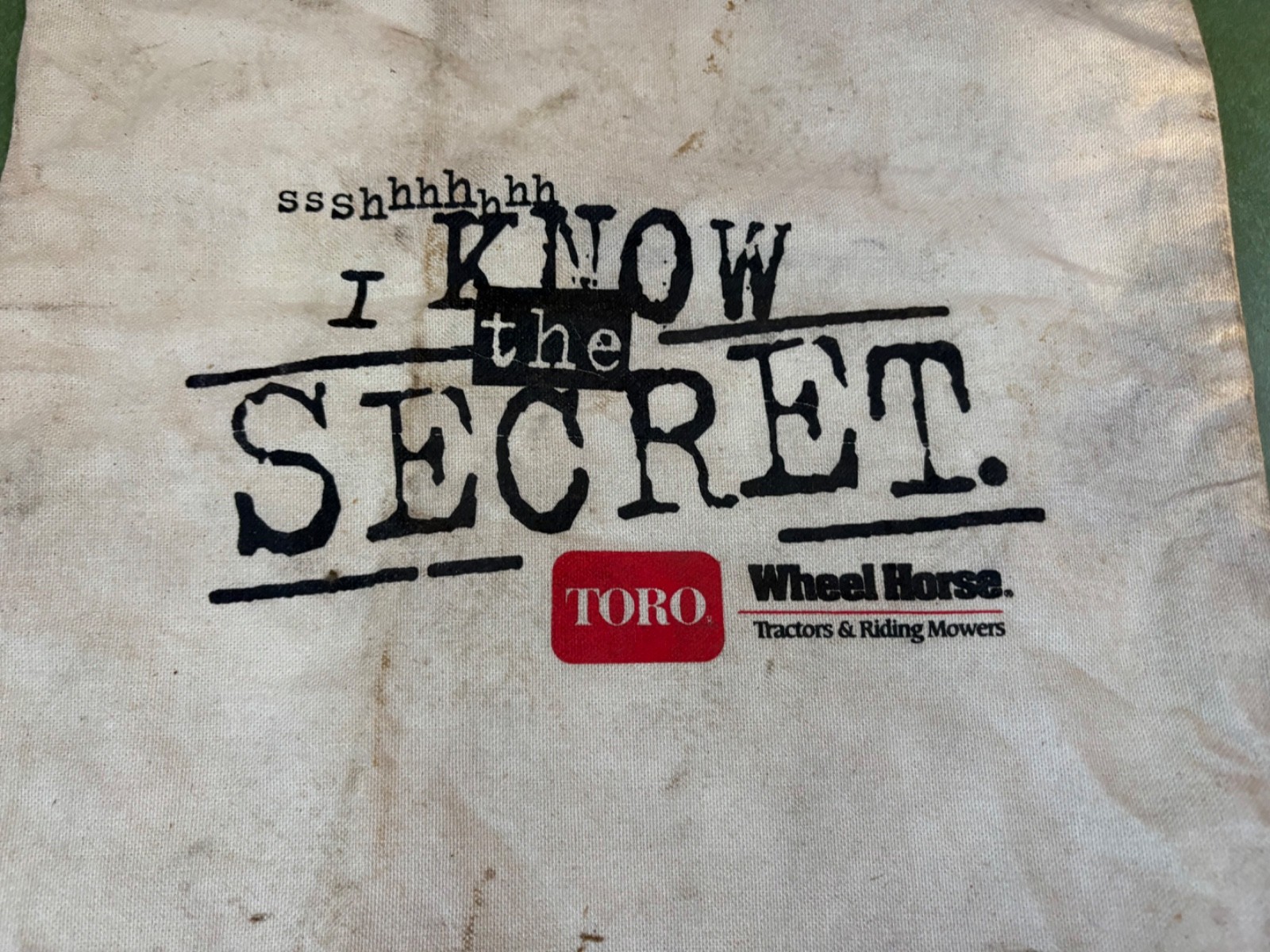 Vintage Toro Wheel Horse Advertising Canvas Bag