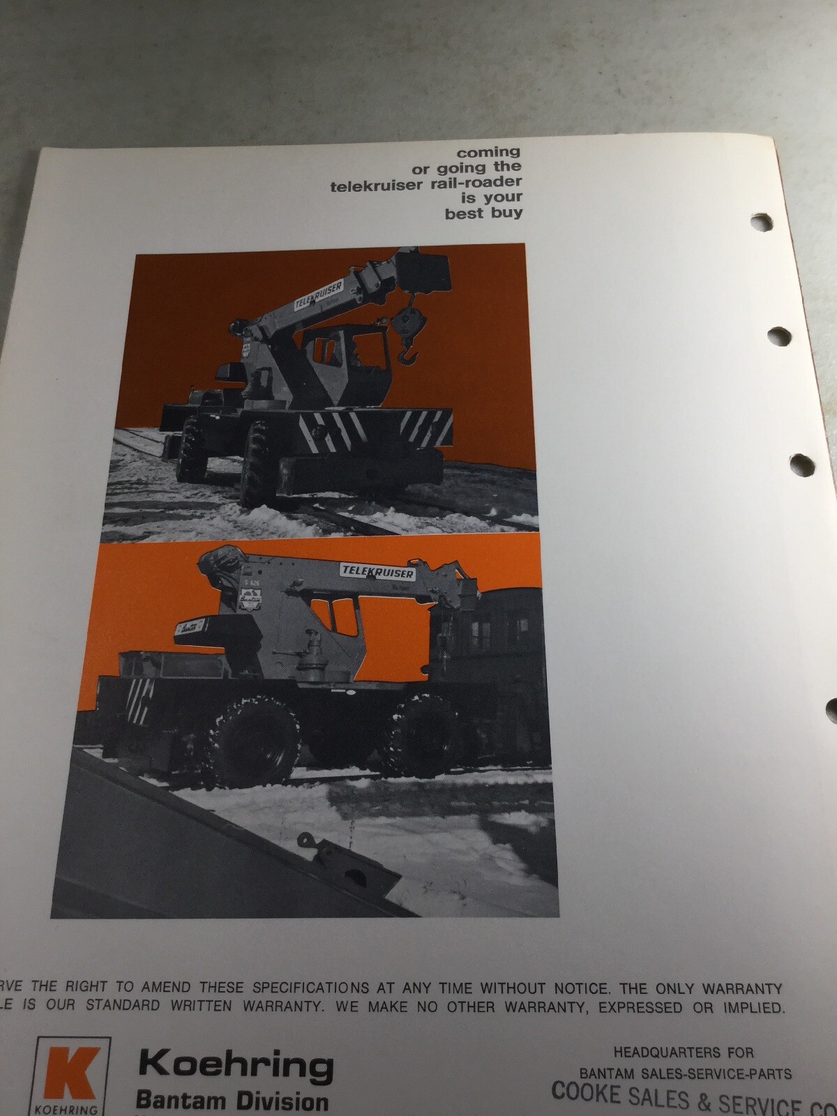Bantam S-626 Telekruiser Sales Brochure, Literature