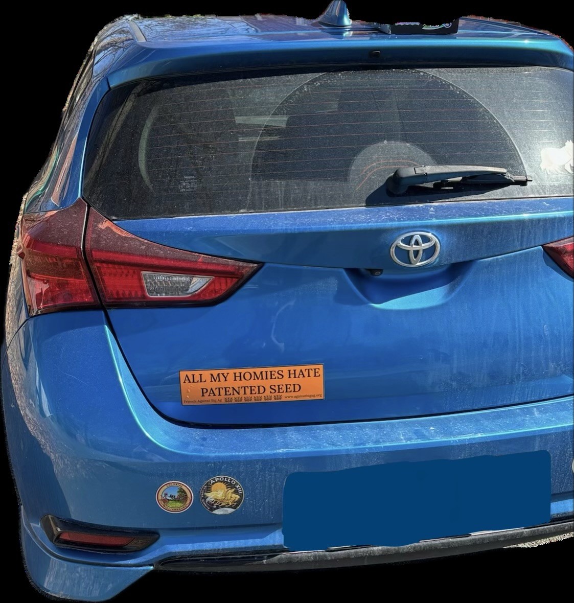 « All My Homies: Patented Seed », 11.5&Prime; x 3&Prime; Orange Vinyl Sticker