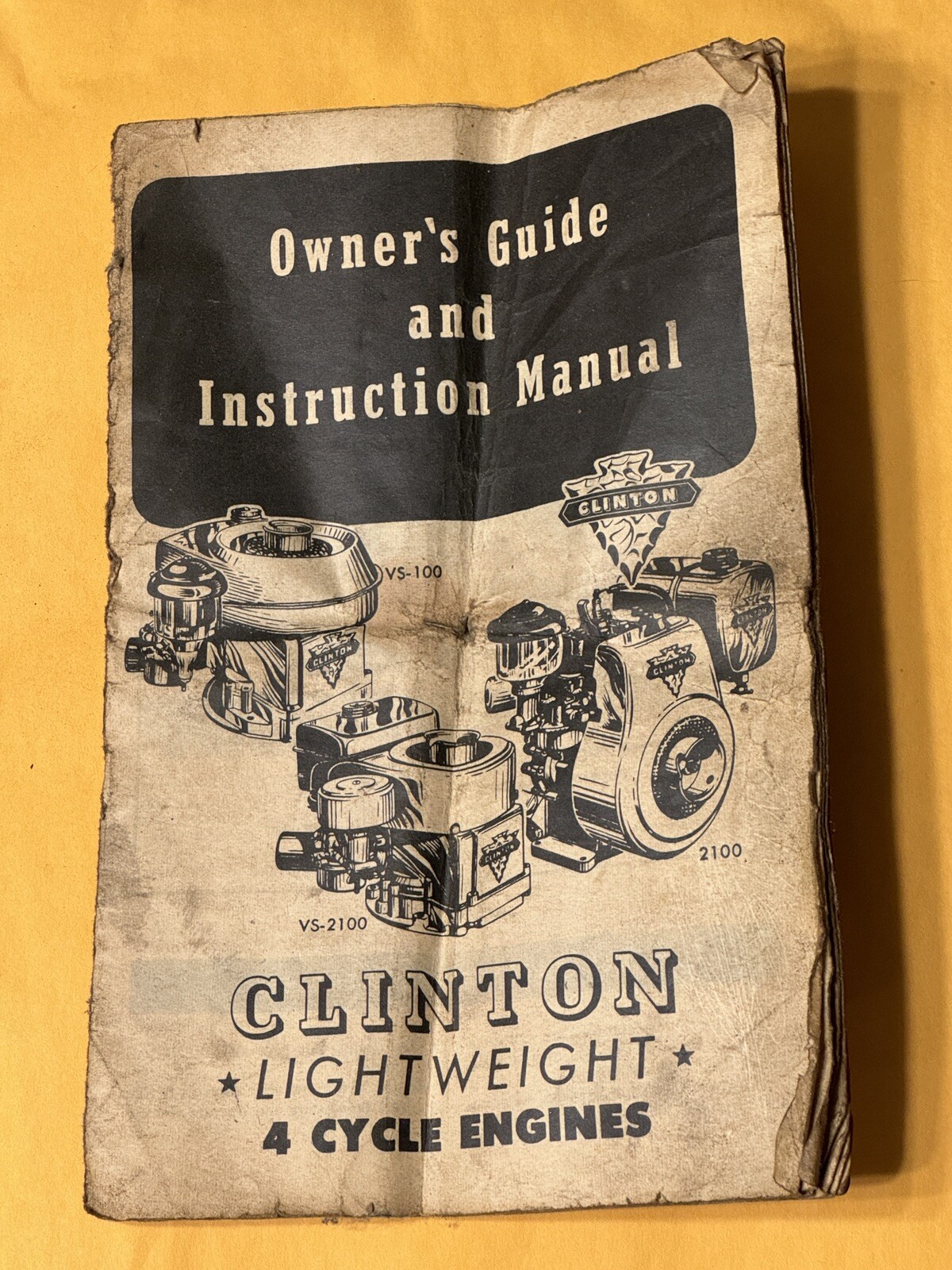 Vintage Clinton Lightweight 4 cycle engines owners guide and instruction manual