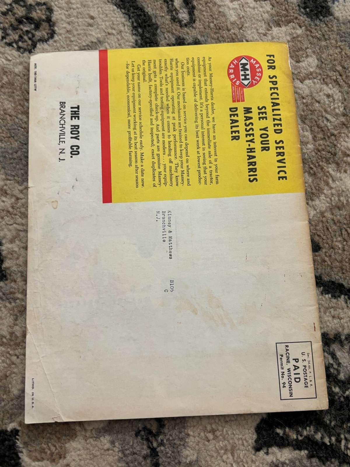 Massey Harris Buyers Guide For 1951 Brochure DCPA26