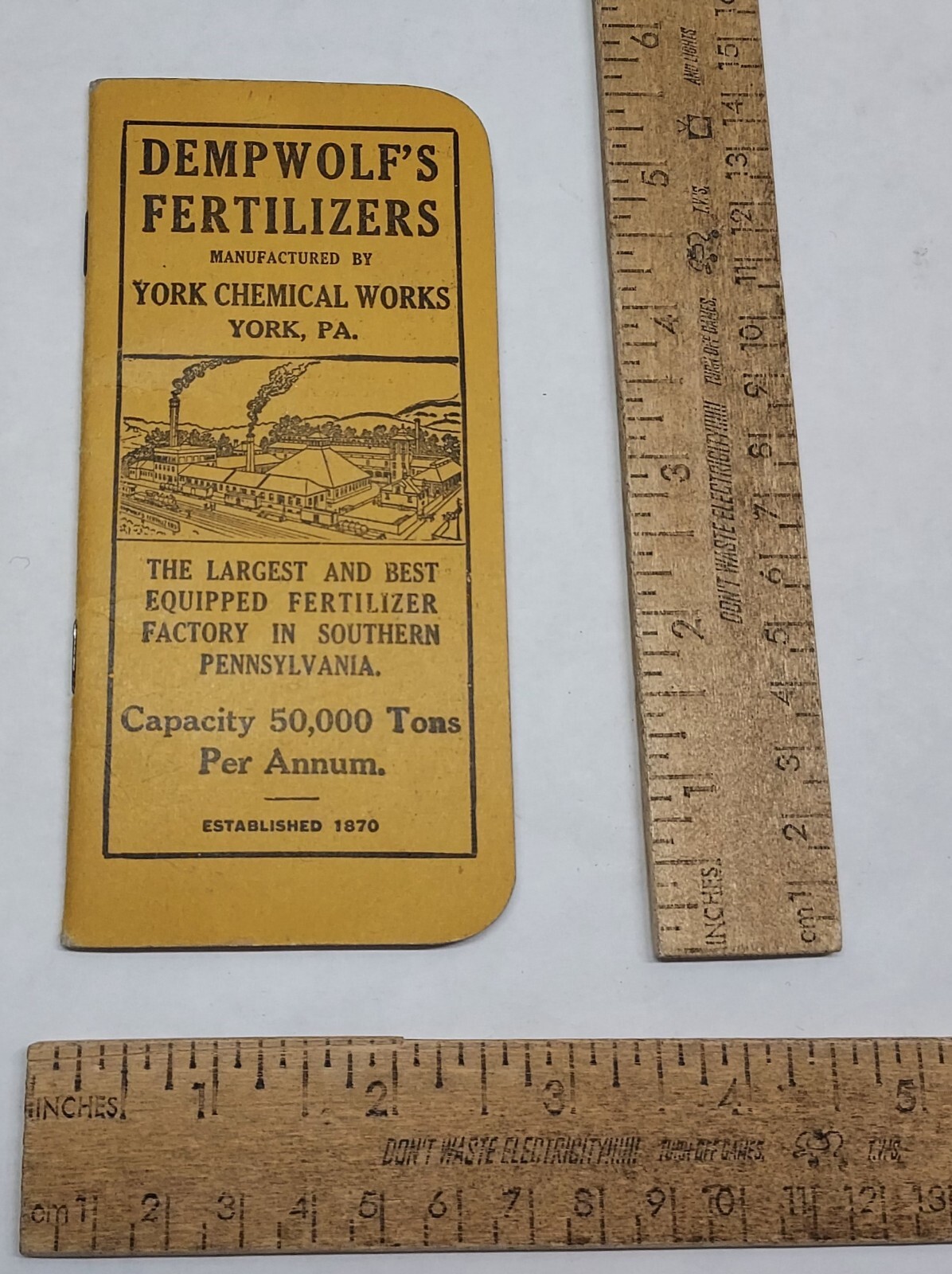 1920 DEMPWOLF&rsquo;S FERTILIZERS – York Chemical Works – BOOKLET – listing #5149