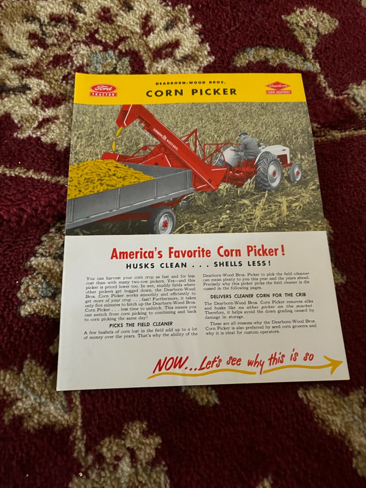 Ford Tractor Dearborn Corn Picker Brochure FCCA