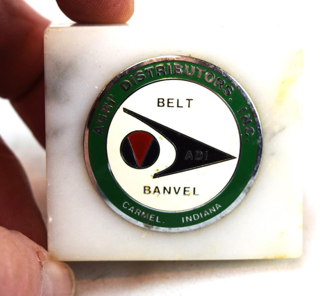Agri Distributors Carmel Indiana Belt Banvel Herbicide Paperweight Italy Marble