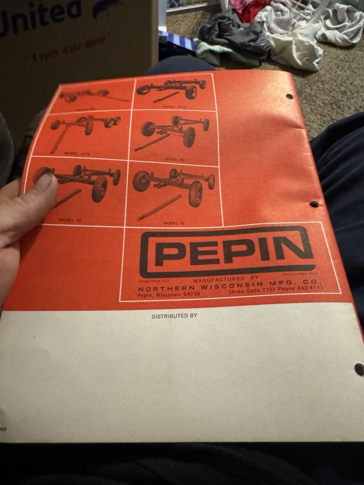 Pepin Harrows Agricultural Advertising Brochure Red White Black Theme