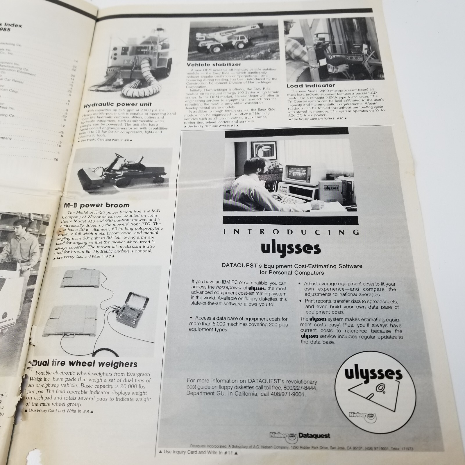 Construction Equipment Guide News March 1985 Hydraulic Excavators