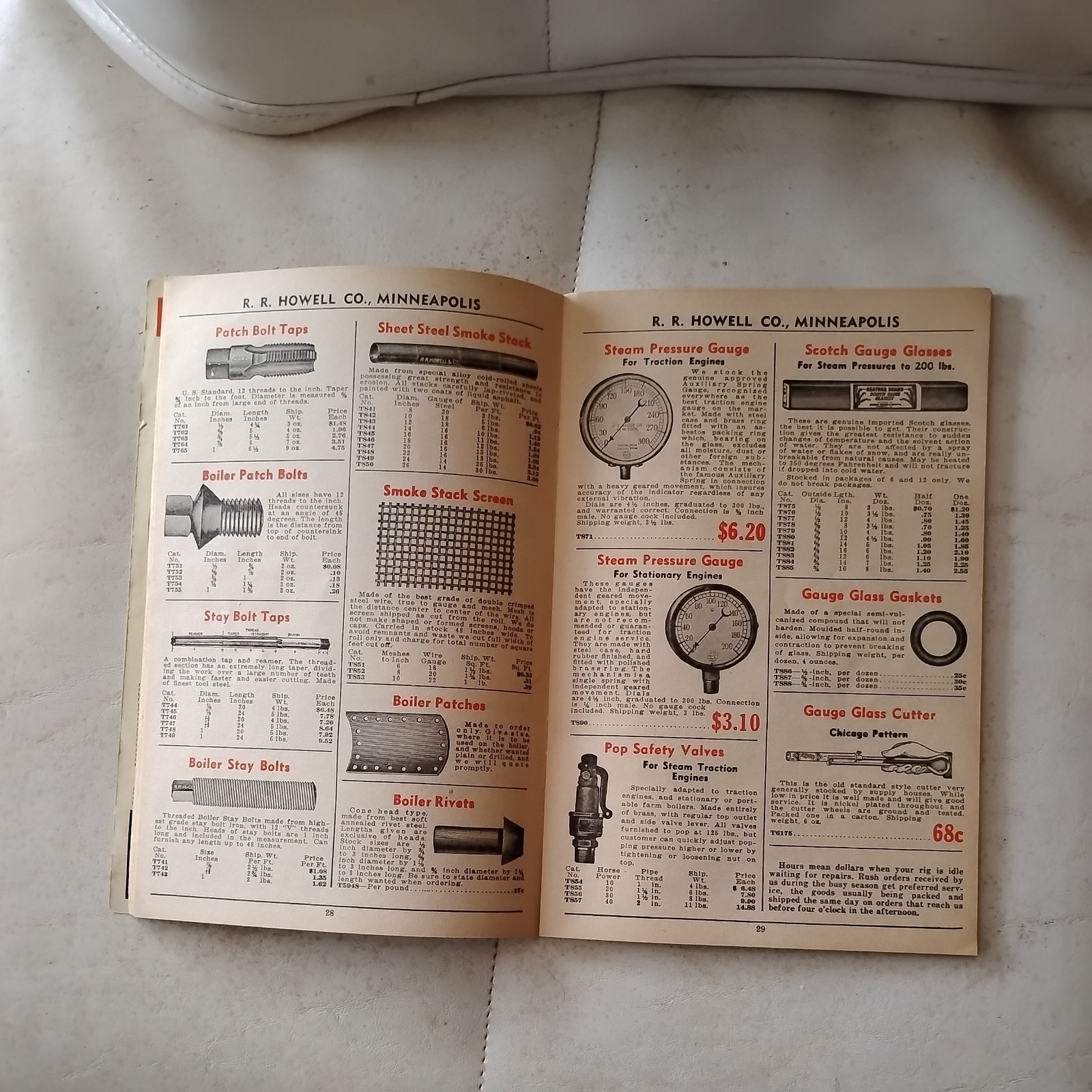 Vintage 1938 R.R. Howell & Co. Thresher & Power Farming Supplies Catalog T-38