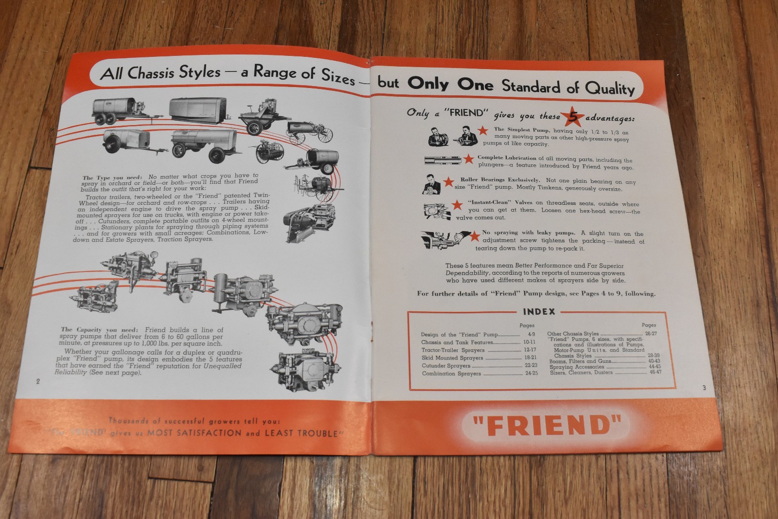 Vintage Friend Pump Sprayer Advertising Sales Brochure