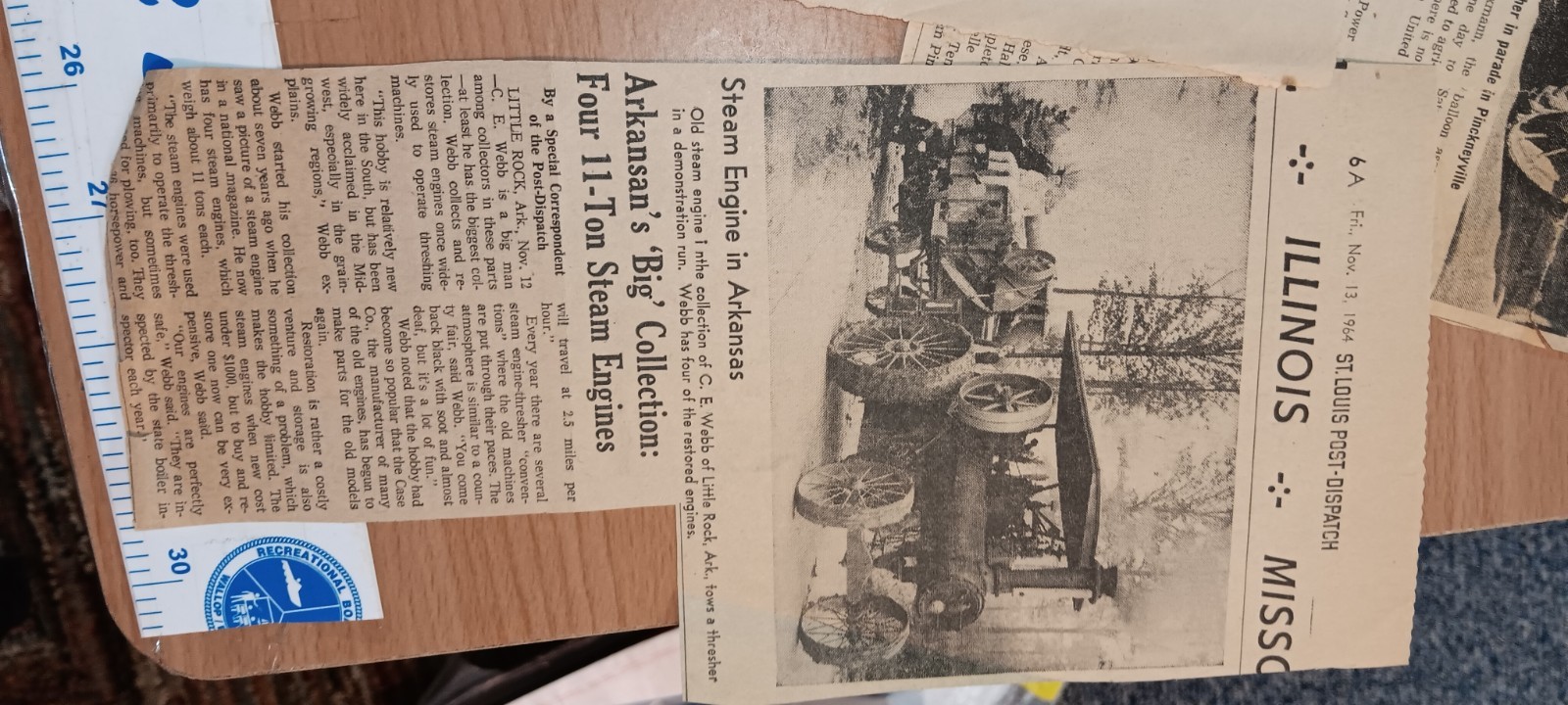 Collection Of Old Newspaper Articles Thresher Machines & Tractors From The 1960s