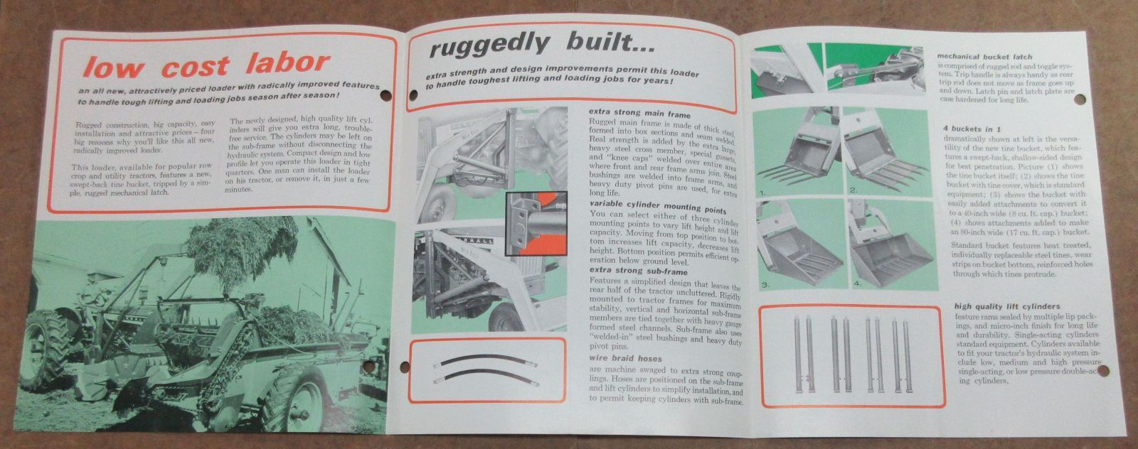 New Idea Hydraulic Loader (Mechanical Latch Bucket) Foldout Brochure