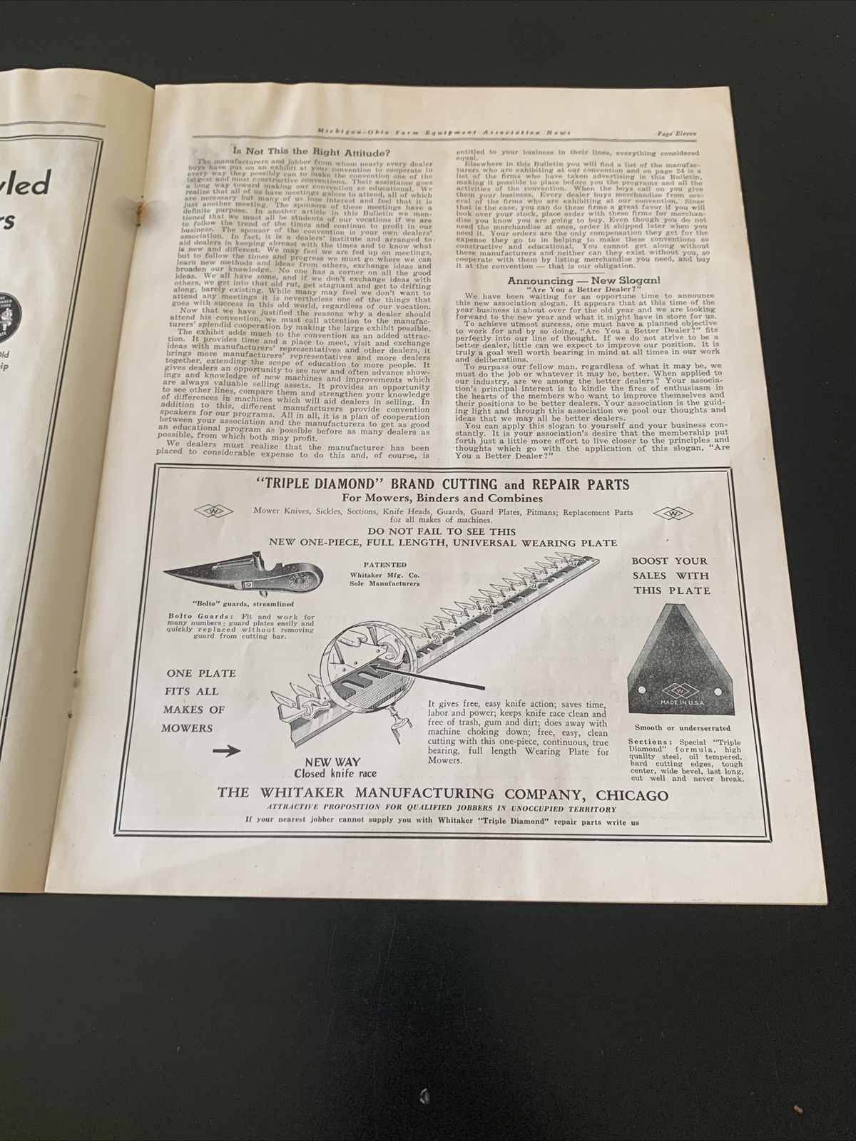 Rare – Michigan Farm Equipment Dealers 1938 Publication Newsletter – Great Ads