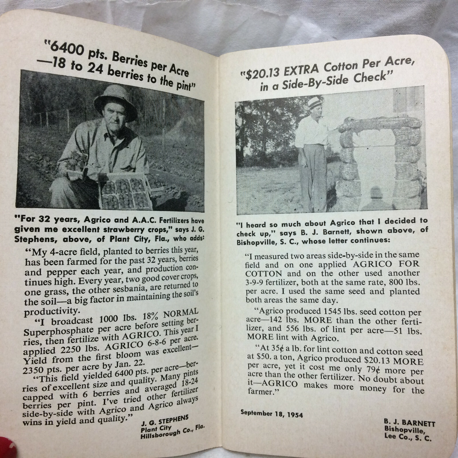 2 Vtg 1950&rsquo;s Pocket Notebook Advertising Agrico Fertilizer & Globe Fertilizers
