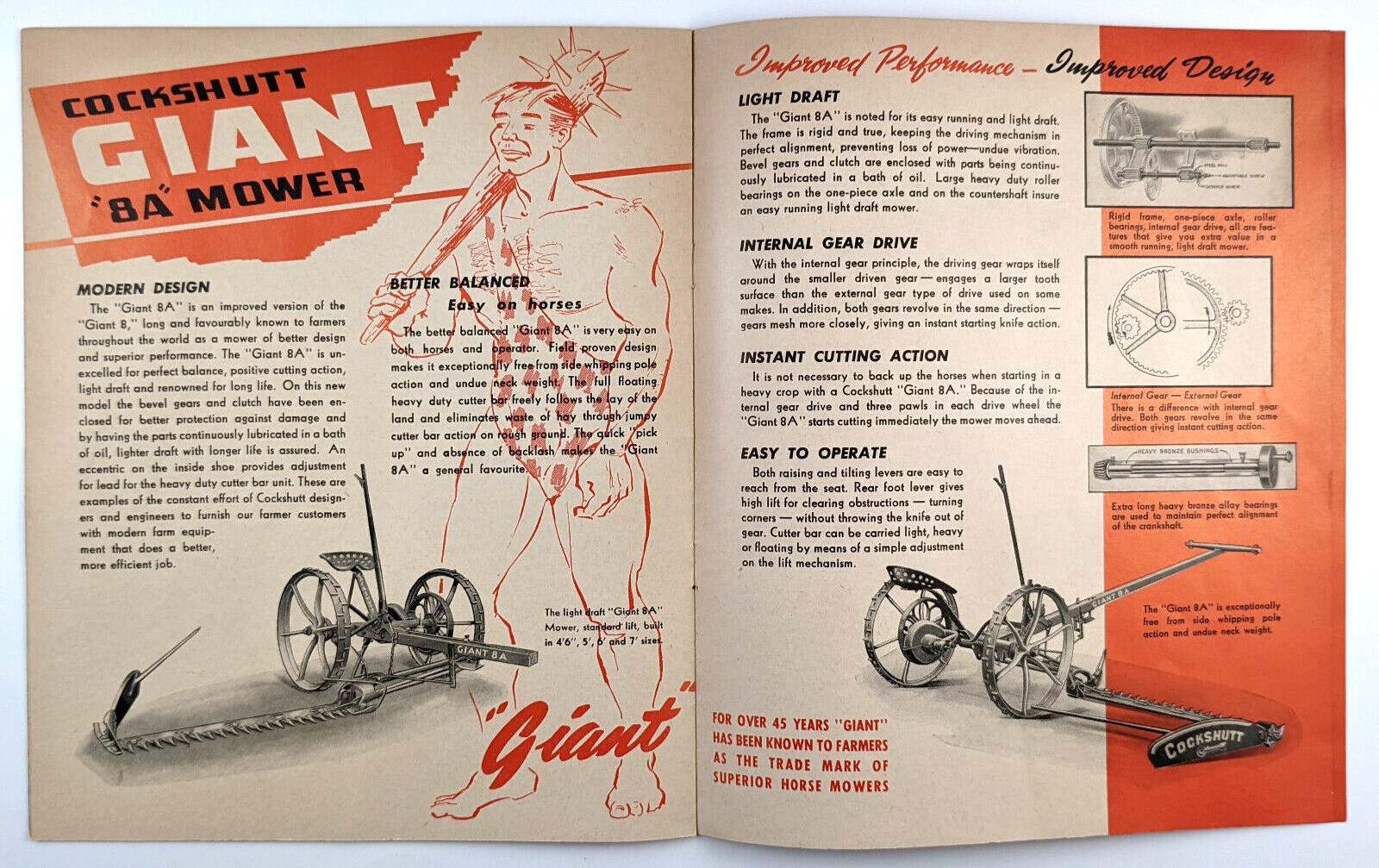 Cockshutt Mowers Tractors Advertising Brochure Cockshutt Farm Equipment 1950s