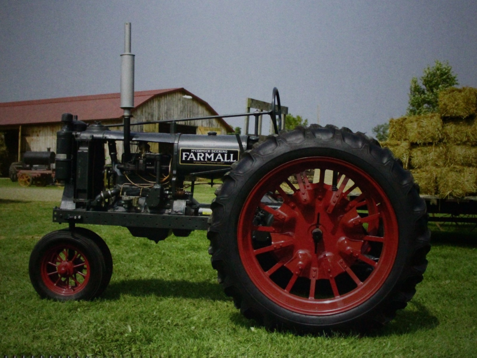 Farmall Tractor Vintage Picture Wall Art Country Farm Hay Barn Original Decor