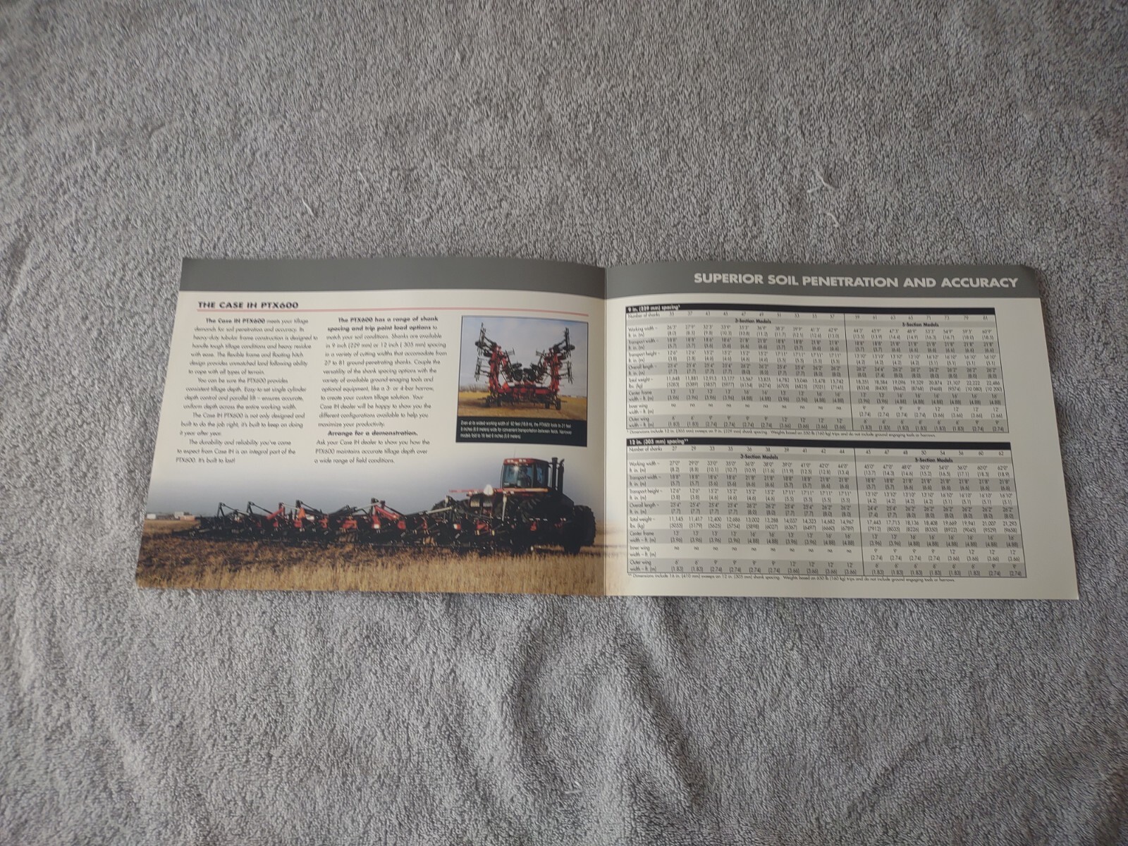 Case IH PTX600 Precision Tillage Sales Brochure. Lot Of 10.