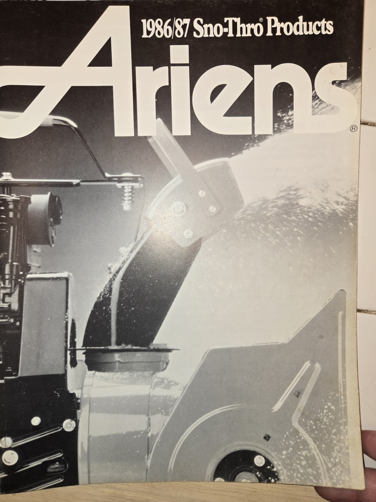 1987 ARIENS DEALERSHIP ADVERTISING BROCHURES SNOW THROWERS