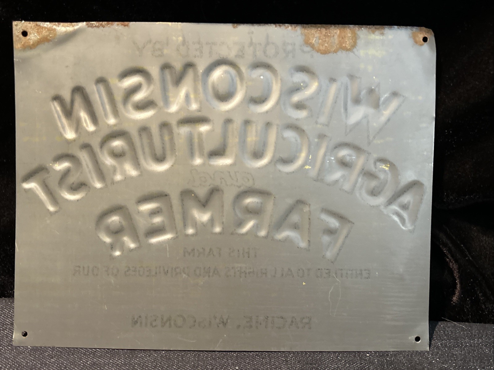 Vintage Original Protected By Wisconsin Agriculturalist Farmer Service Bureau