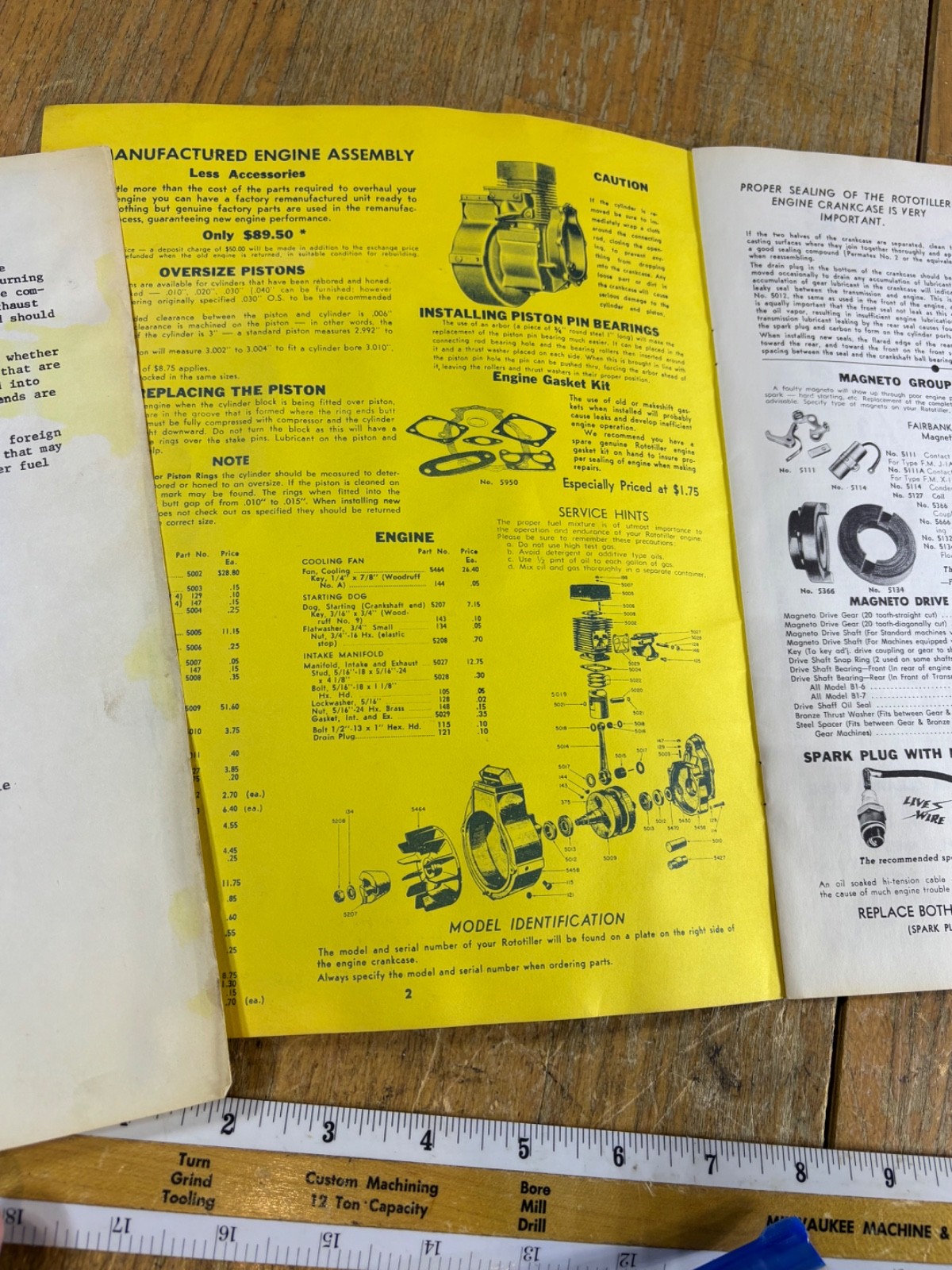 60s-1970s 1980s Frazer Farm Equipment Rototiller Parts Catalog Price List lot- 5