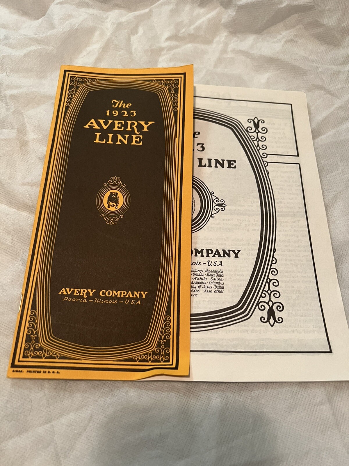 THE 1923 AVERY COMPANY AVERY LINE CATALOG VINTAGE ORIGINAL PRINT