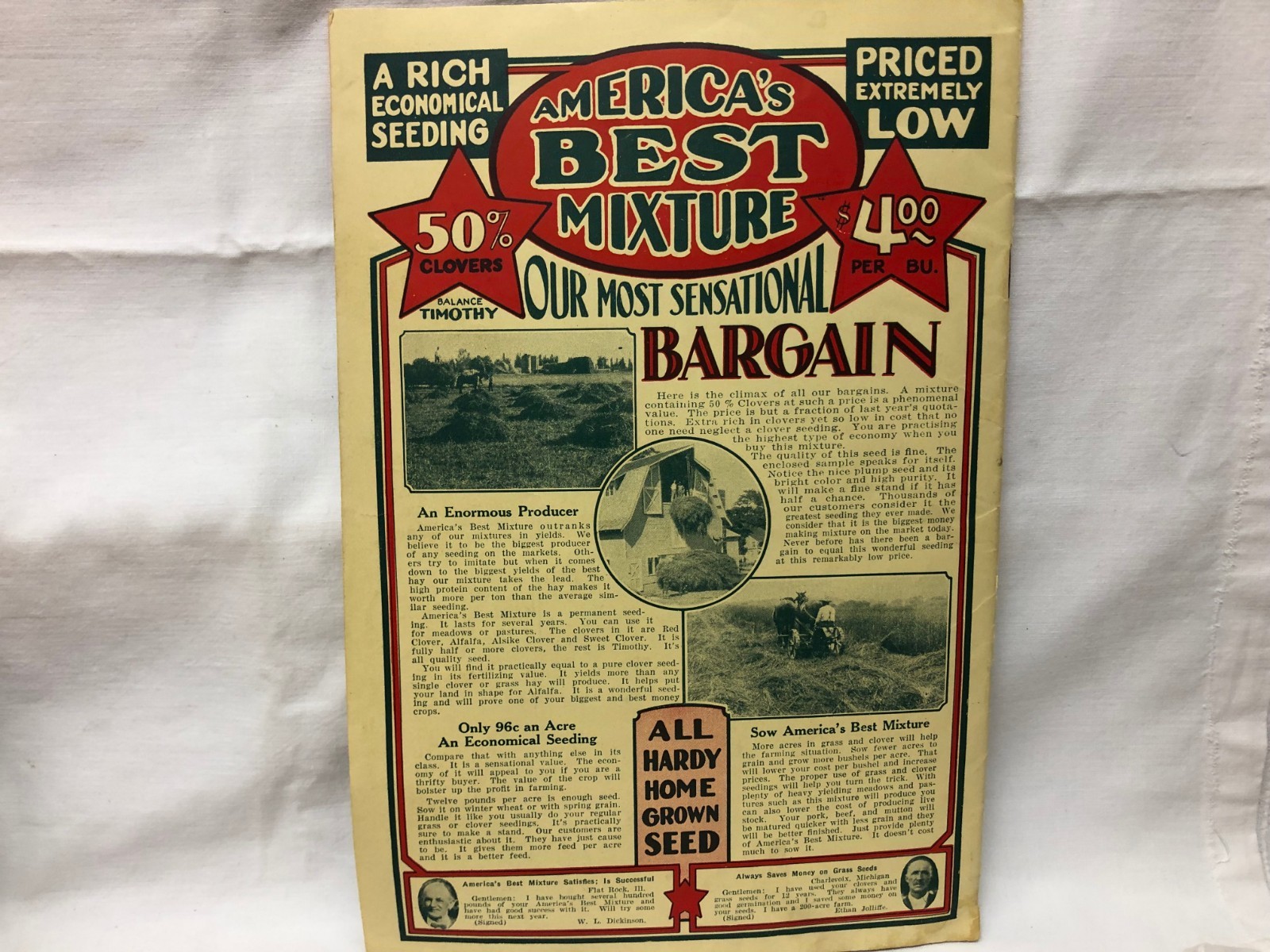 Vintage 1920-30&rsquo;s America&rsquo;s Field Seed Co. Booklet Farming