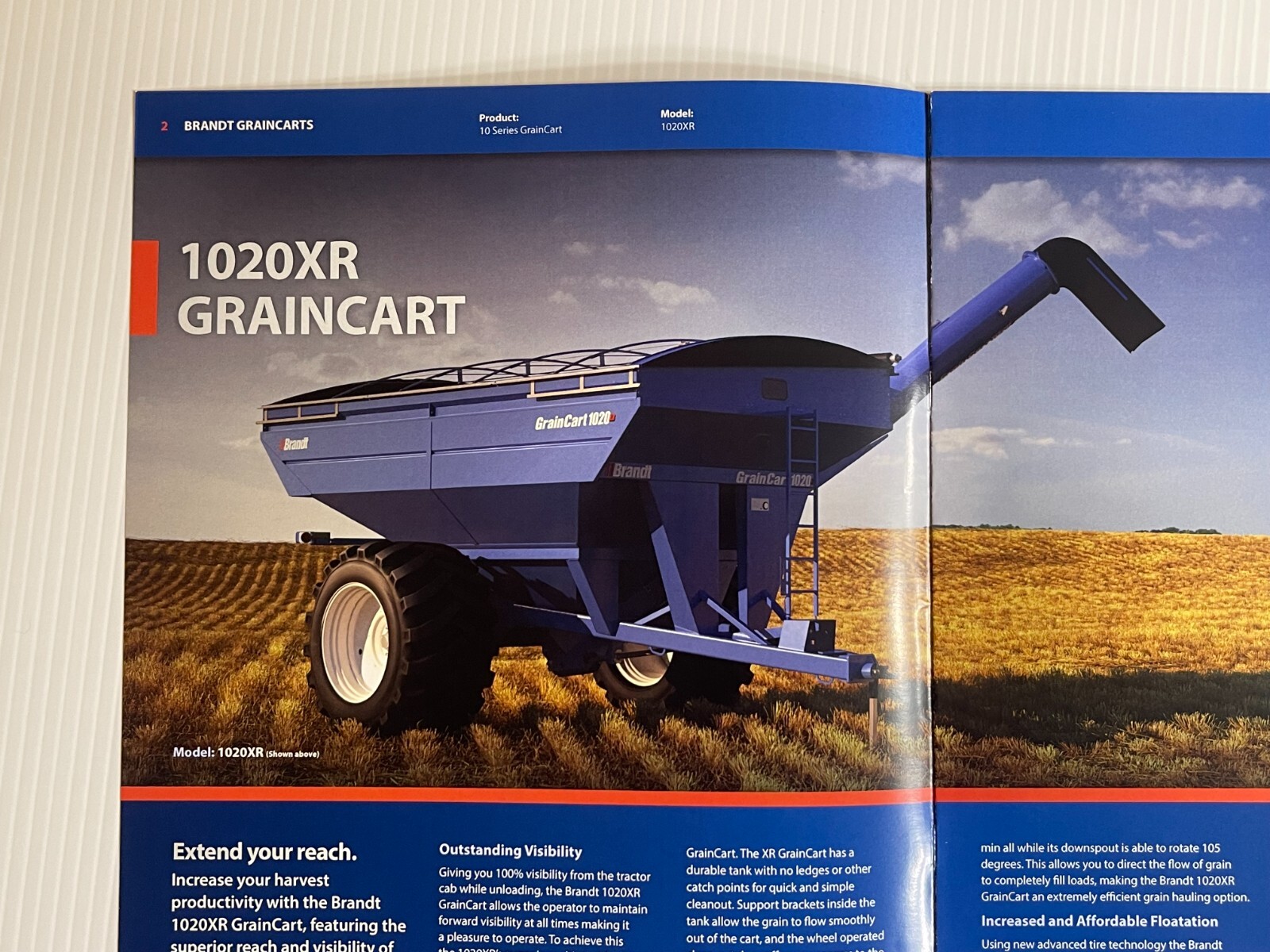 Brandt Grain Carts Sales Brochure *2010s* (Showroom Book) 1020XR / 1322XR