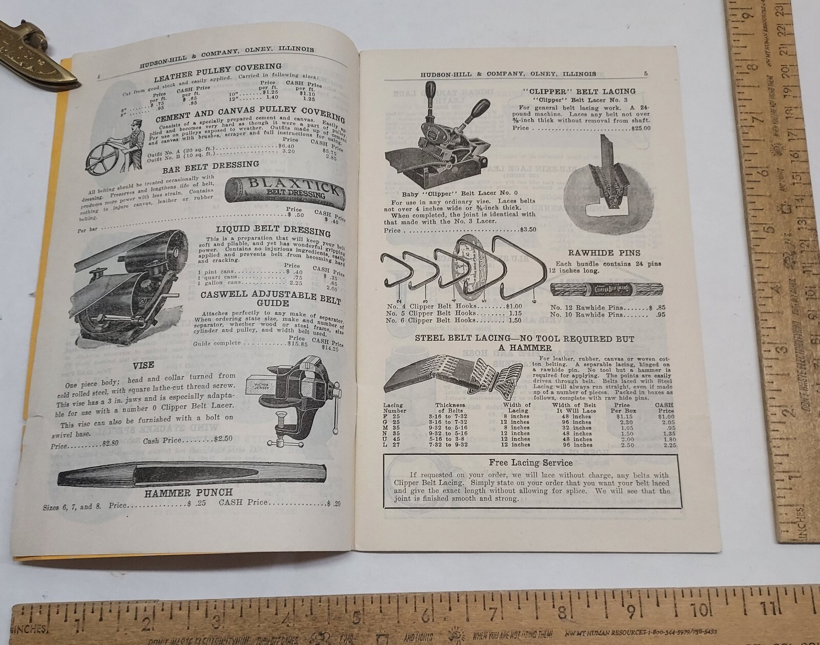 1931 – THRESHER SUPPLIES / MILL SUPPLIES – HUDSON-HILL & CO – listing #5347